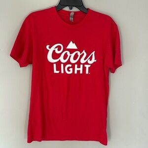 Coors Light Dive Bar T-Shirt Red White Next Level Size M Medium